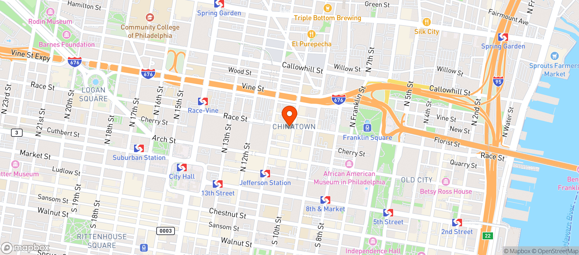 Map showing Daebak Restaurant