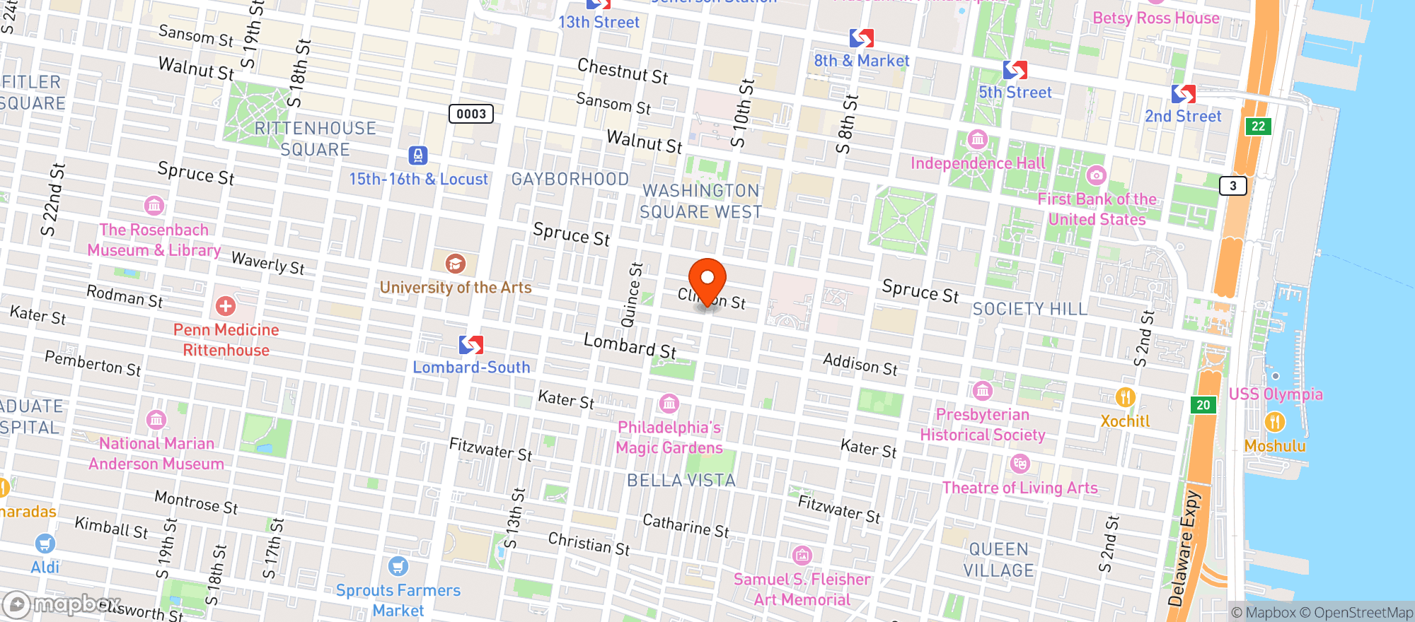 Map showing The Foodery
