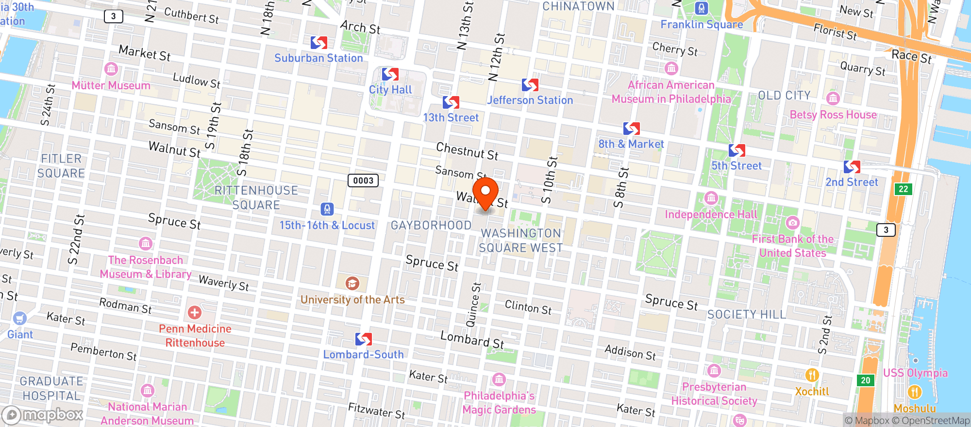 Map showing Bike Stop