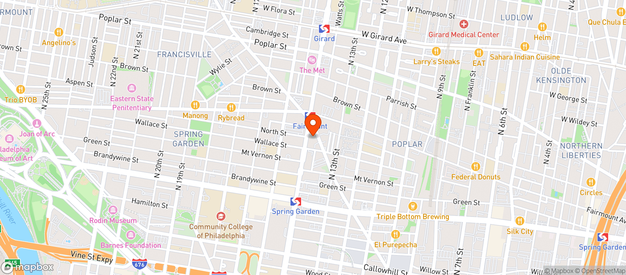 Map showing Constellation Culinary Group