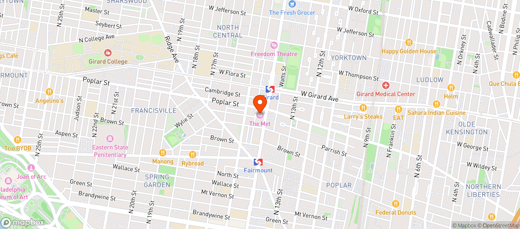 Map showing Metropolitan Opera House