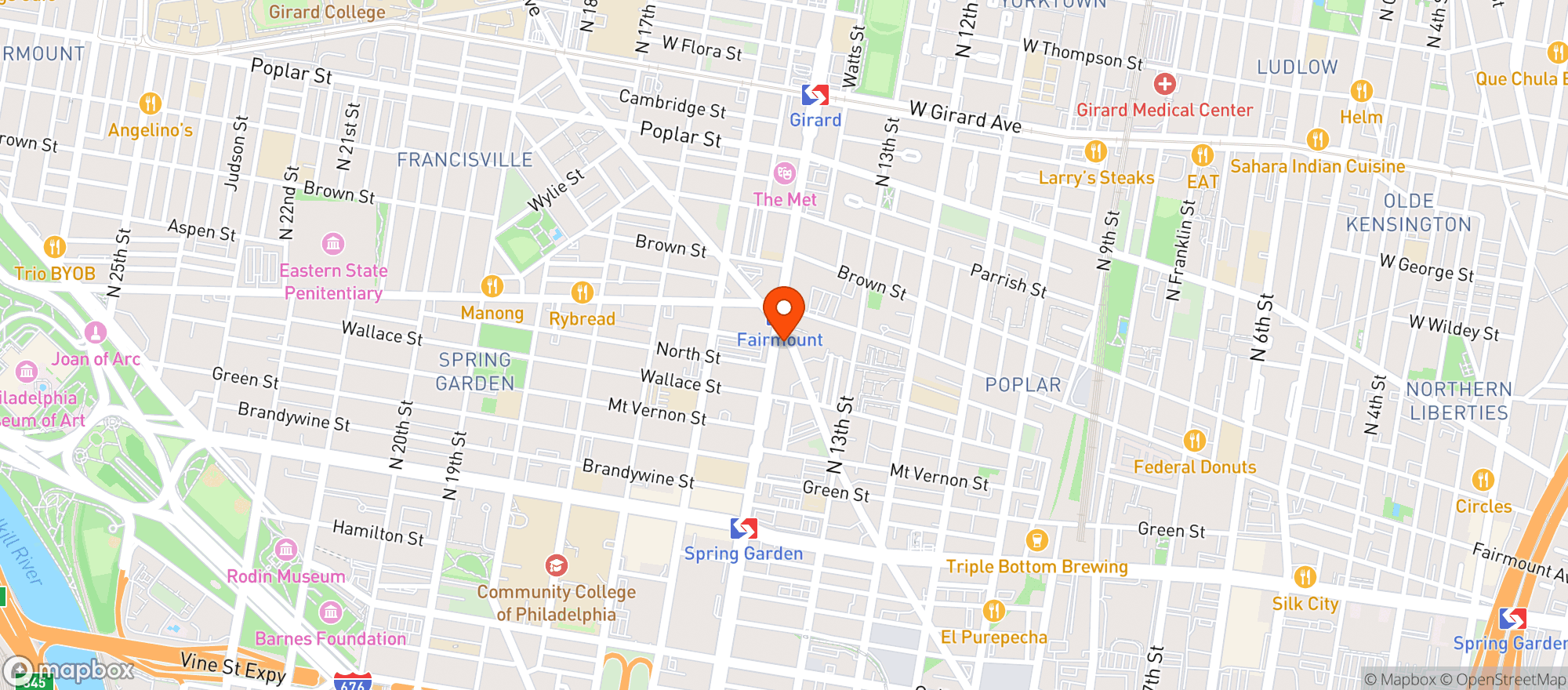 Map showing Liberty Mini Mart
