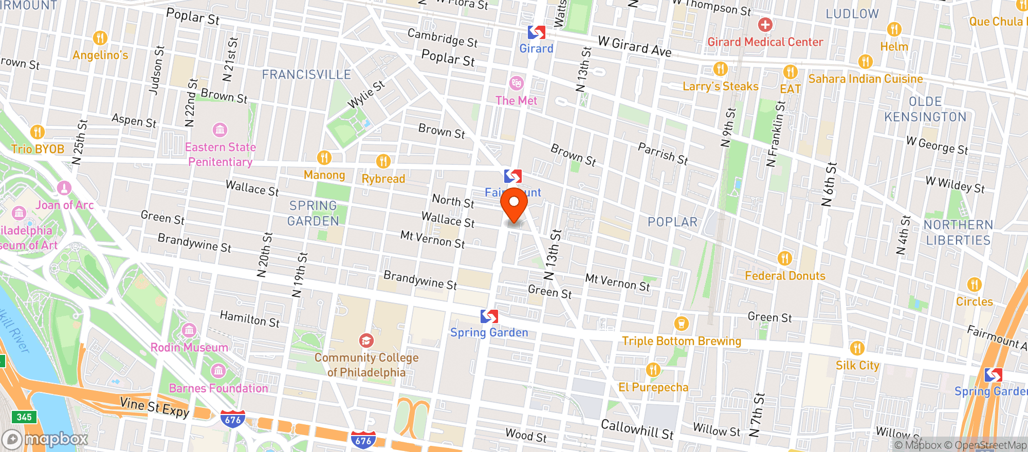Map showing Santuccis