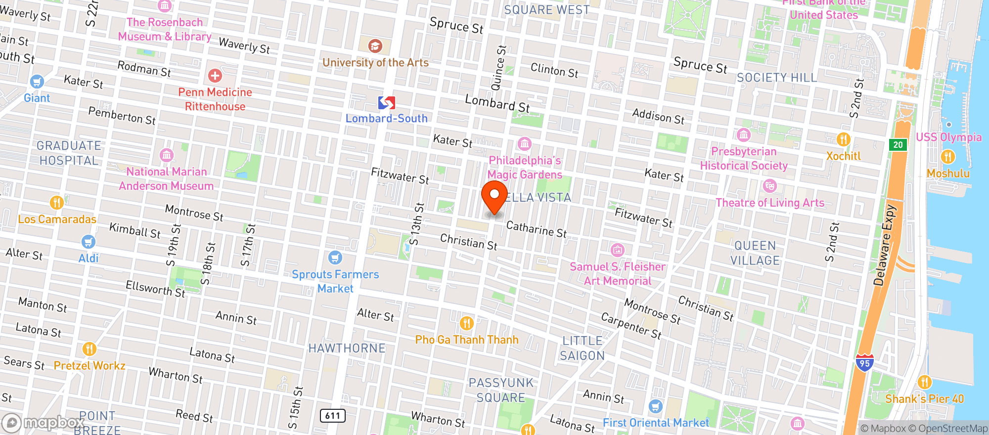 Map showing Bella Vista