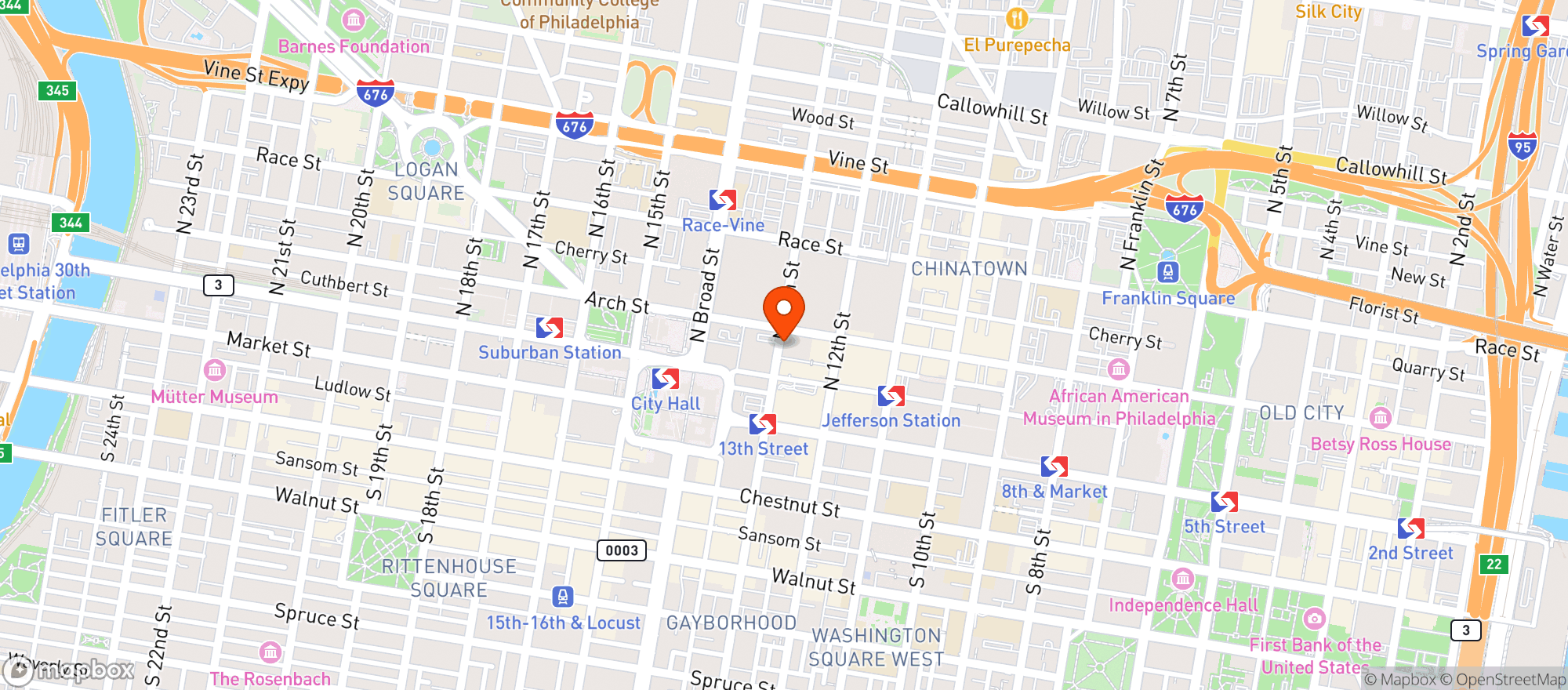 Map showing Nakama Japanese Cuisines