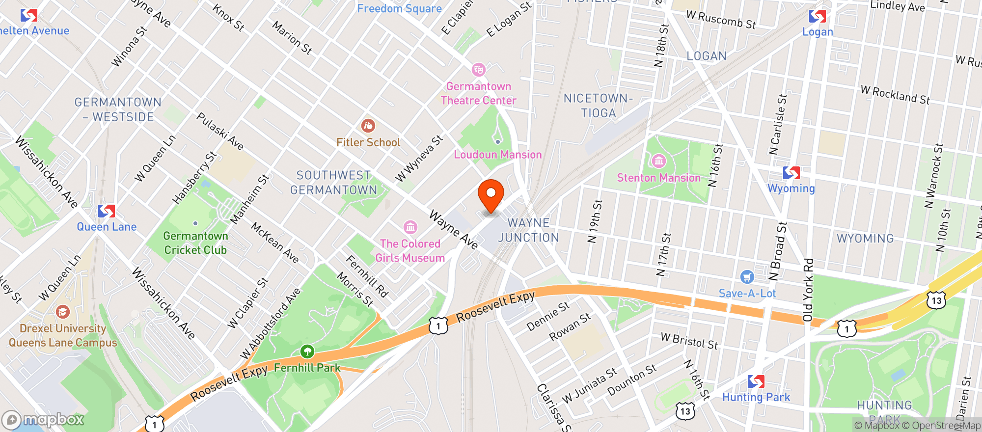 Map showing Dekes Bbq