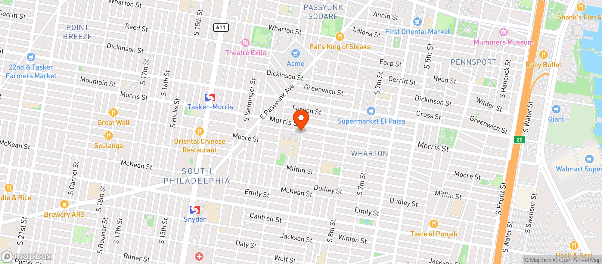 Map showing Watkin's Drinkery