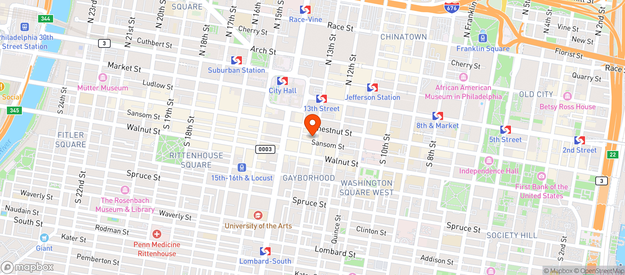 Map showing Darling Jacks Tavern