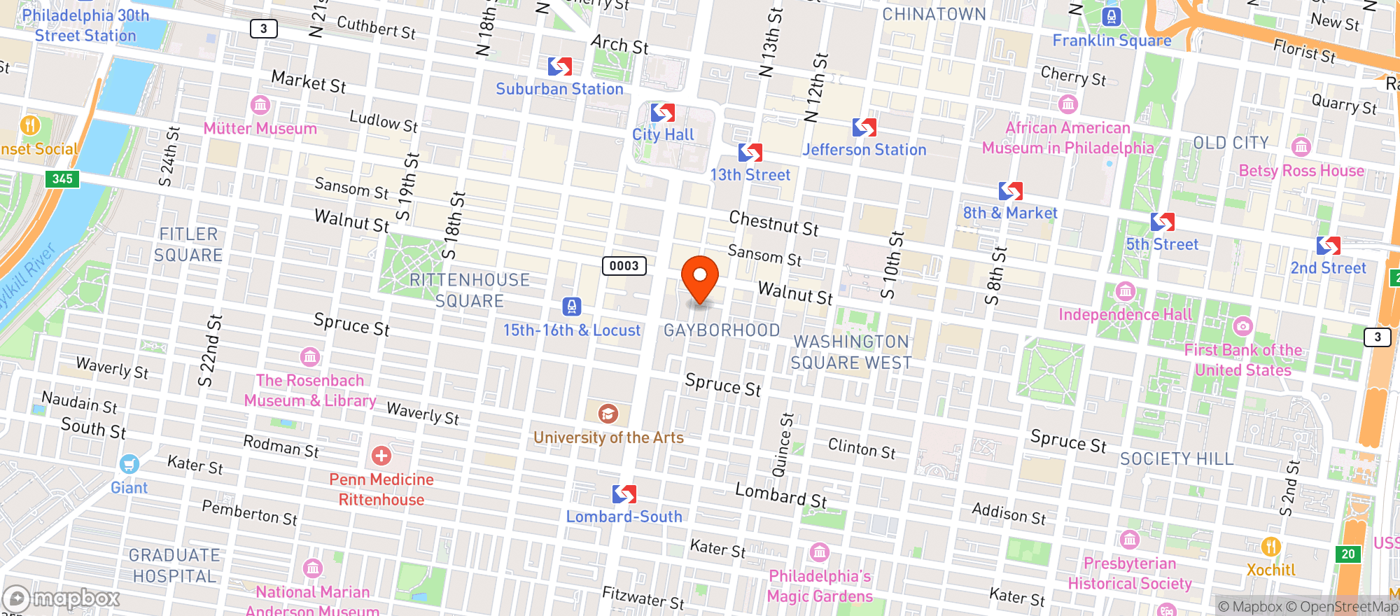 Map showing Franky Bradleys