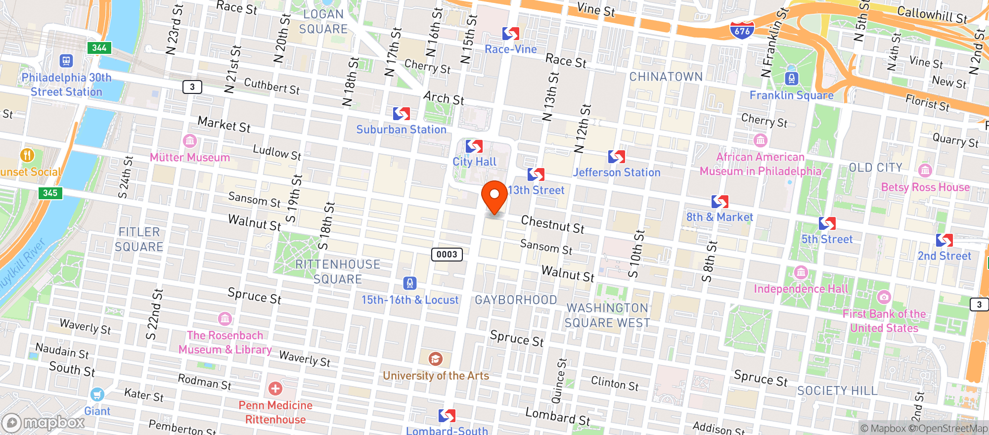 Map showing Capital Grille