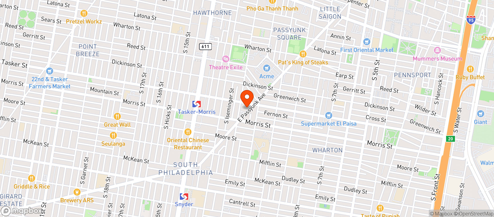 Map showing The Bottle Shop