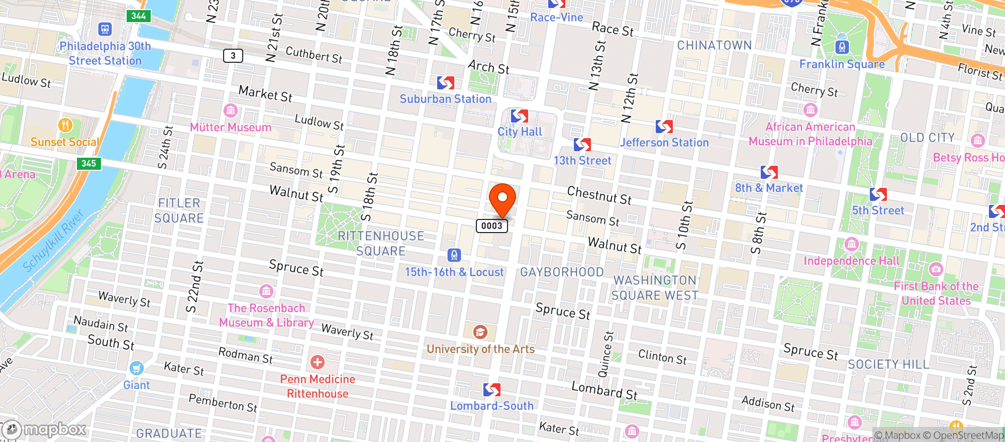 Map showing Flight Club