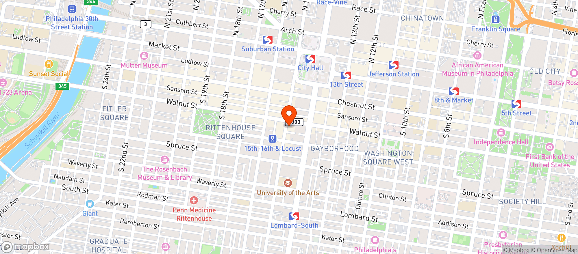 Map showing Cheesecake Factory #181