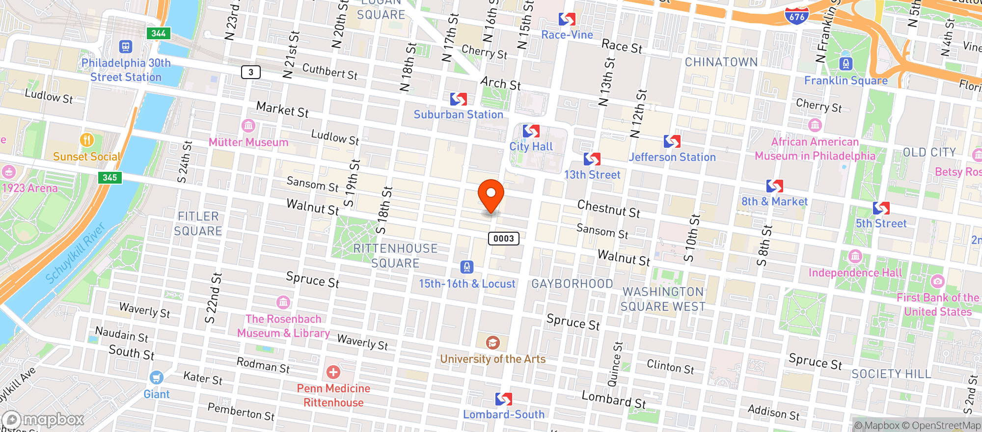 Map showing Rittenhouse Deli & Juice Bar - Liberty Mini Mart