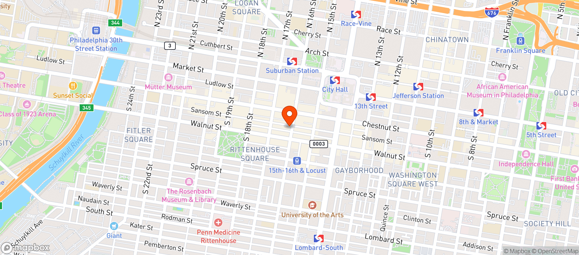 Map showing Happy Rooster