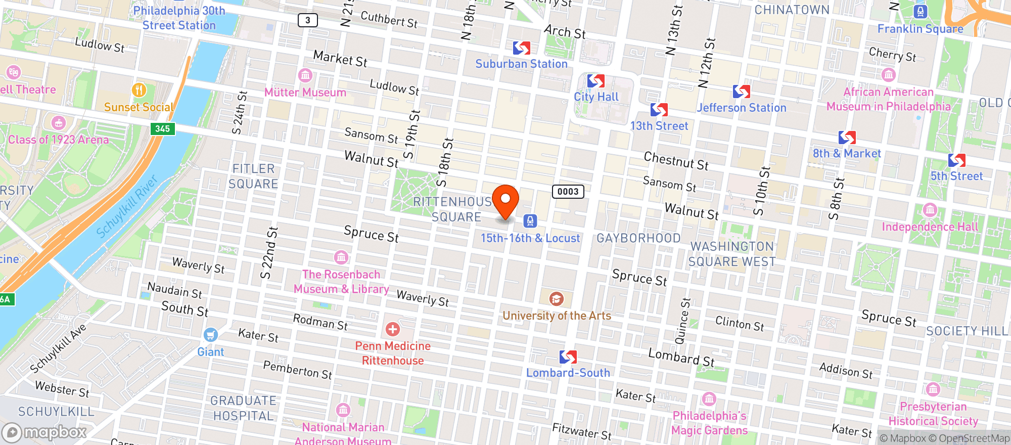 Map showing Tequilas Casa Mexicana