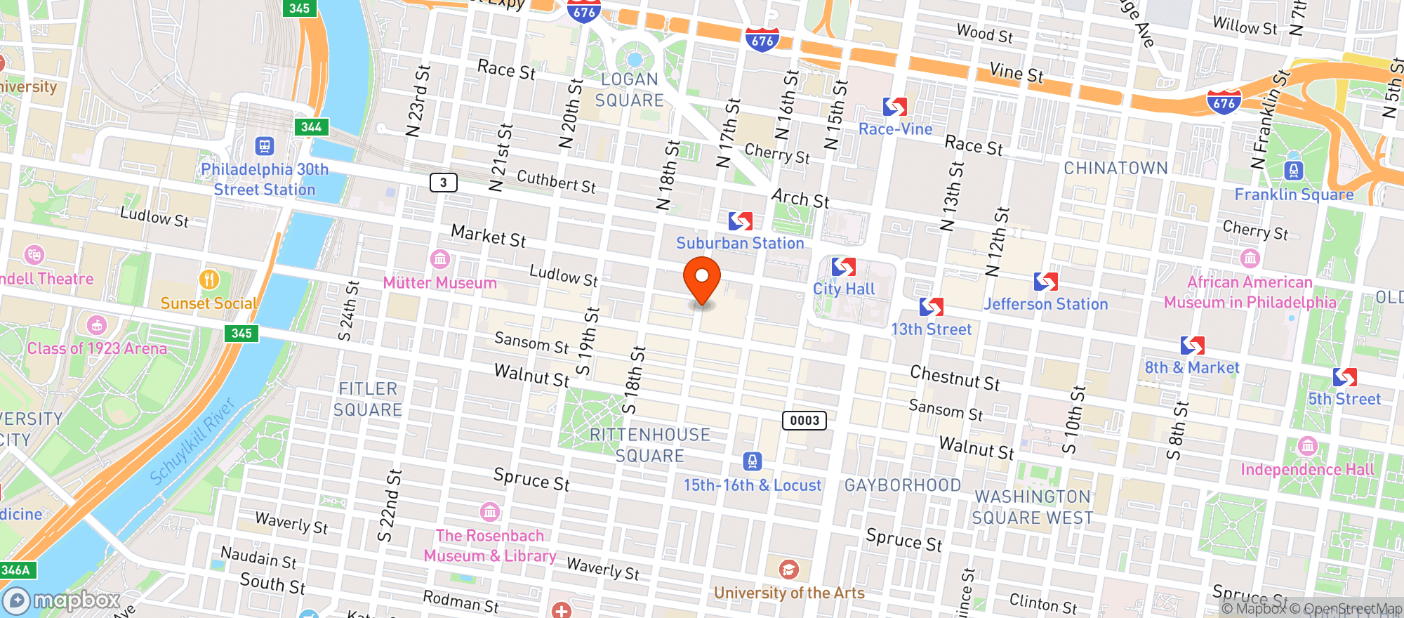 Map showing Westin Hotels & Resorts