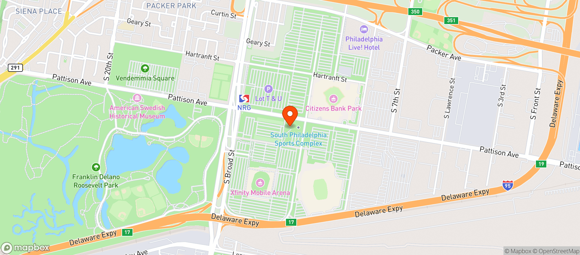 Map showing Victory Beer Hall