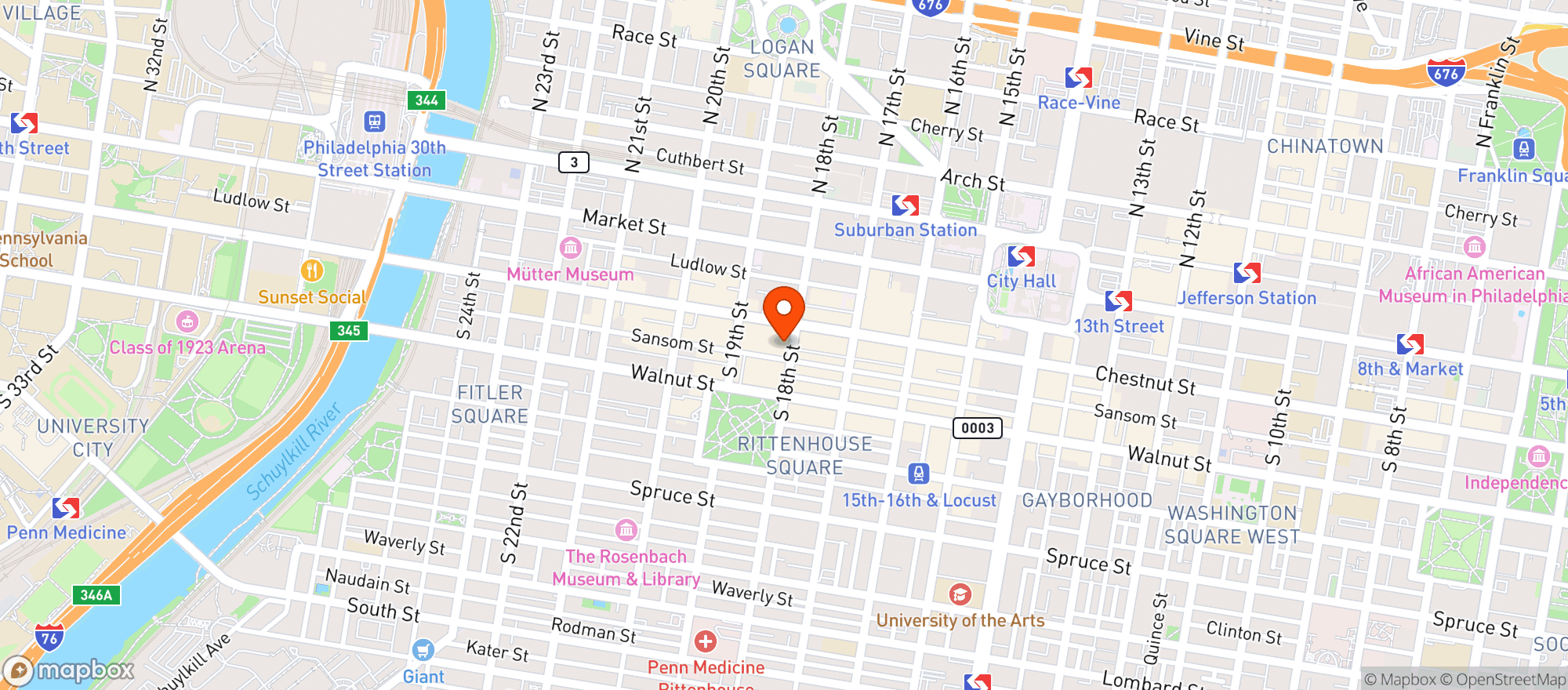 Map showing Sue’s Produce Market