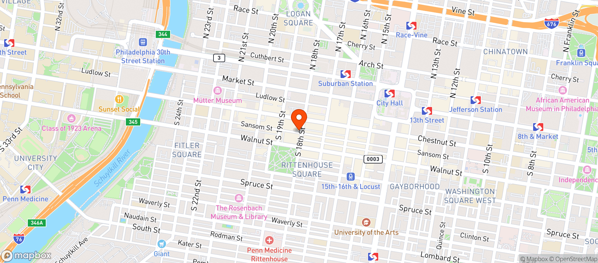 Map showing The Dandelion