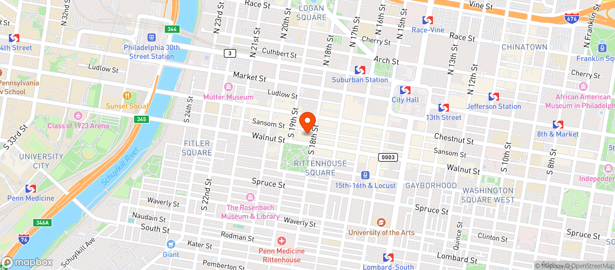 Map showing The Love