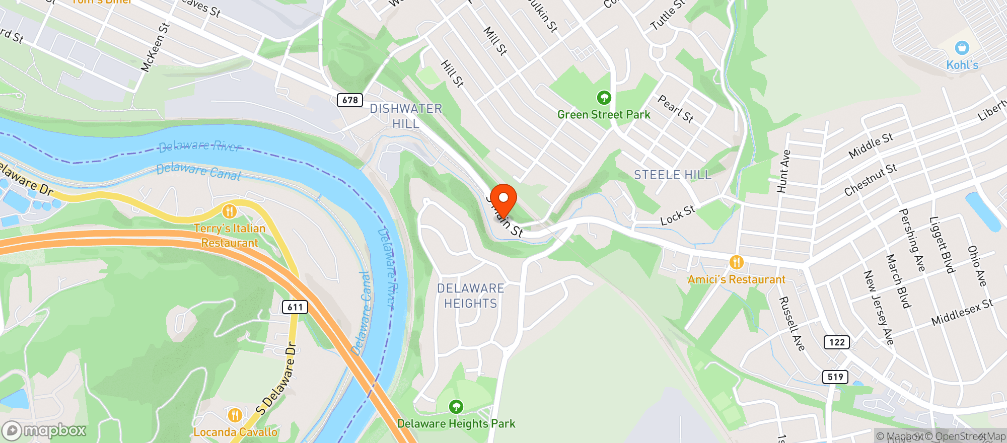 Map showing Nortons Cork N Bottle