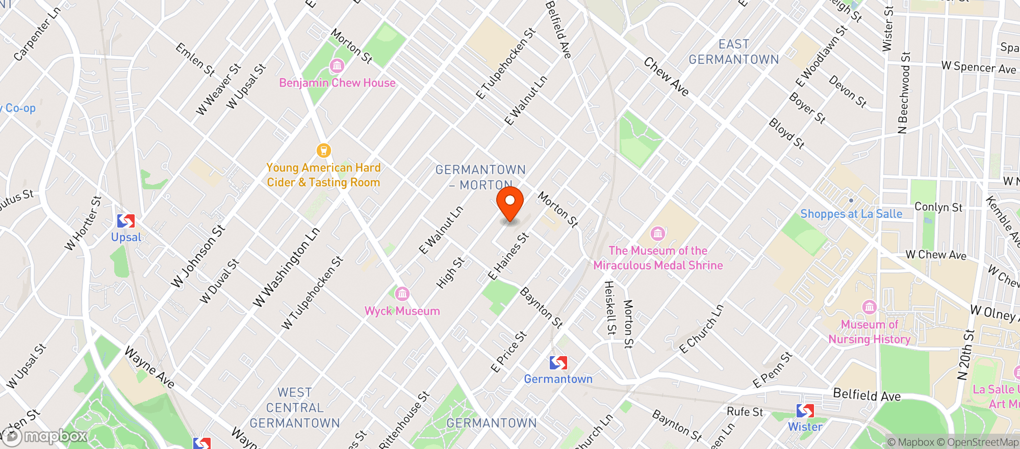 Map showing Lightbox Cafe