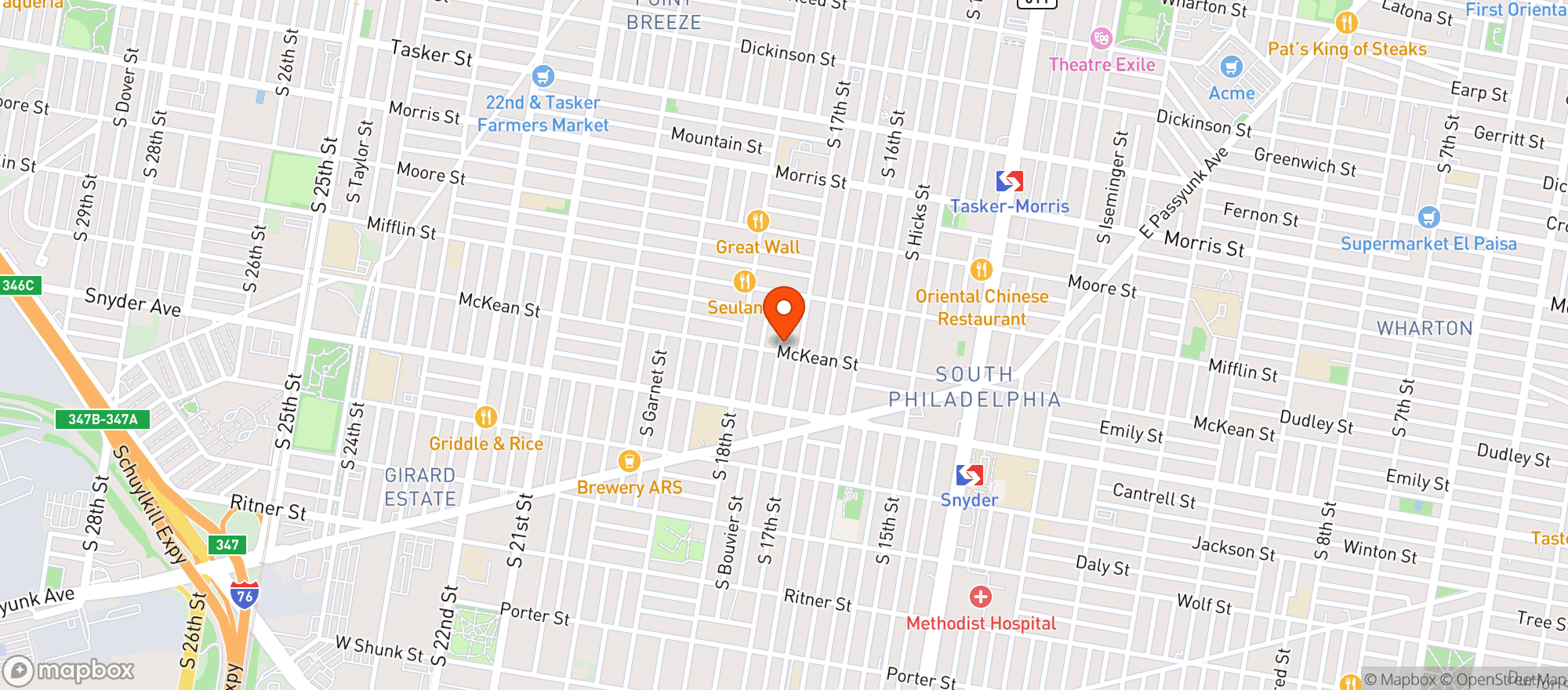 Map showing Rowhouse Grocery