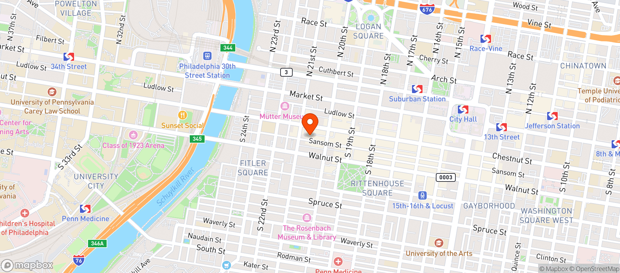 Map showing Helium Comedy Club