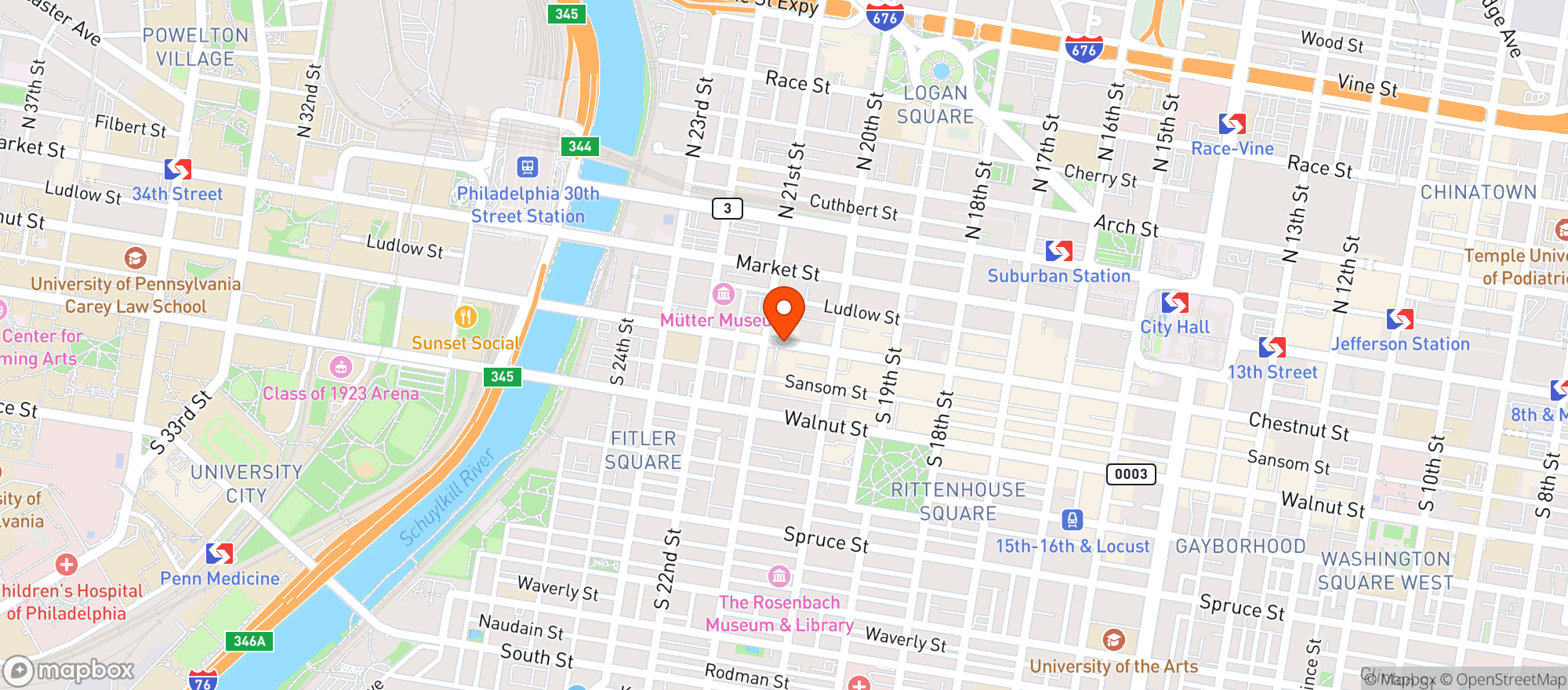 Map showing Butcher Bar