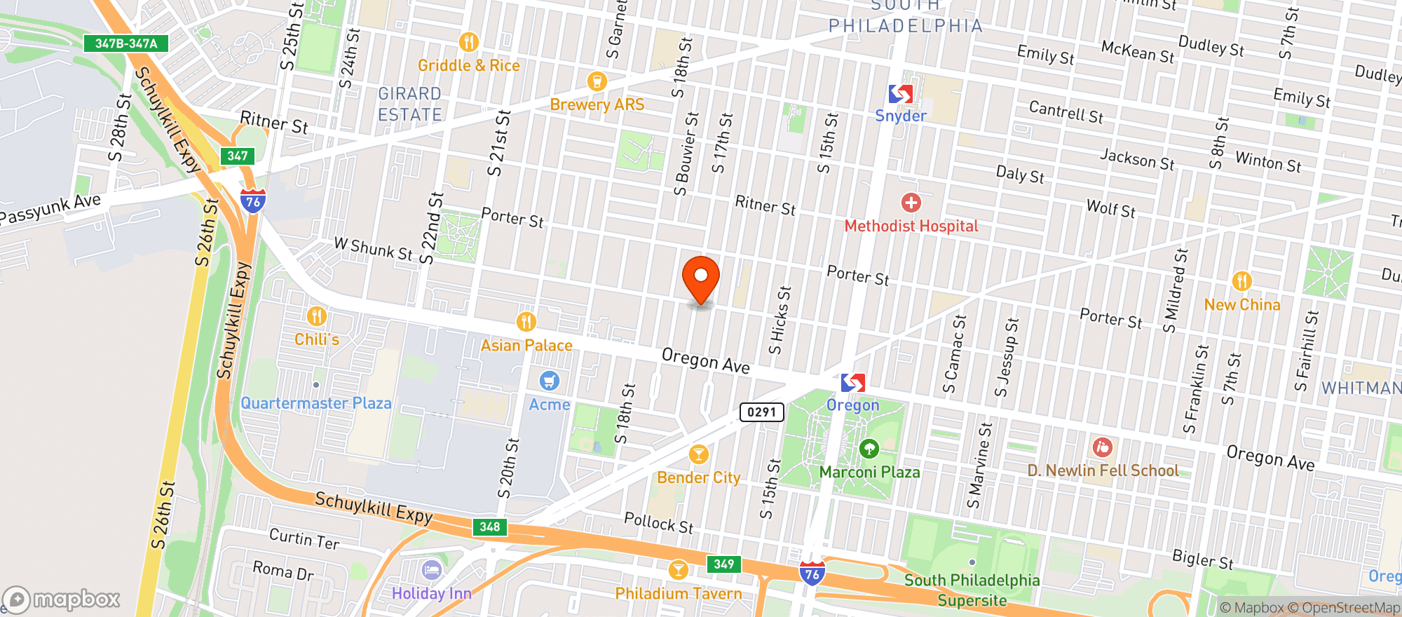 Map showing Mc Cuskers Tavern