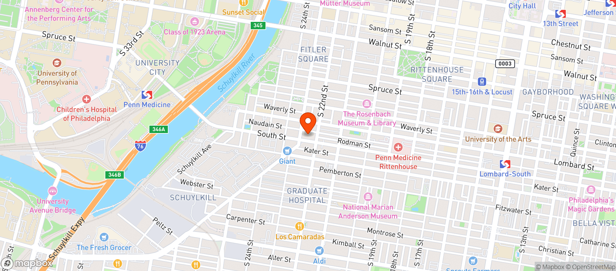 Map showing SOUTH SQUARE SUPERMARKET
