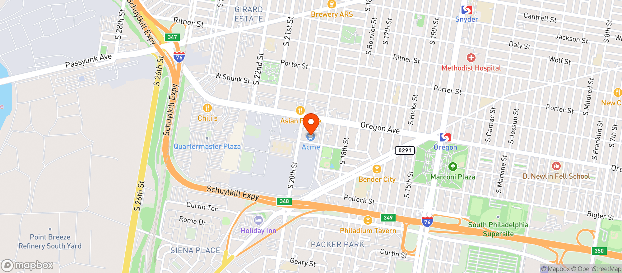 Map showing Acme Market #4715