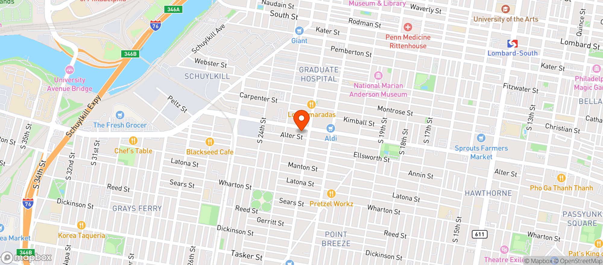Map showing Springfield Beer (Phila)