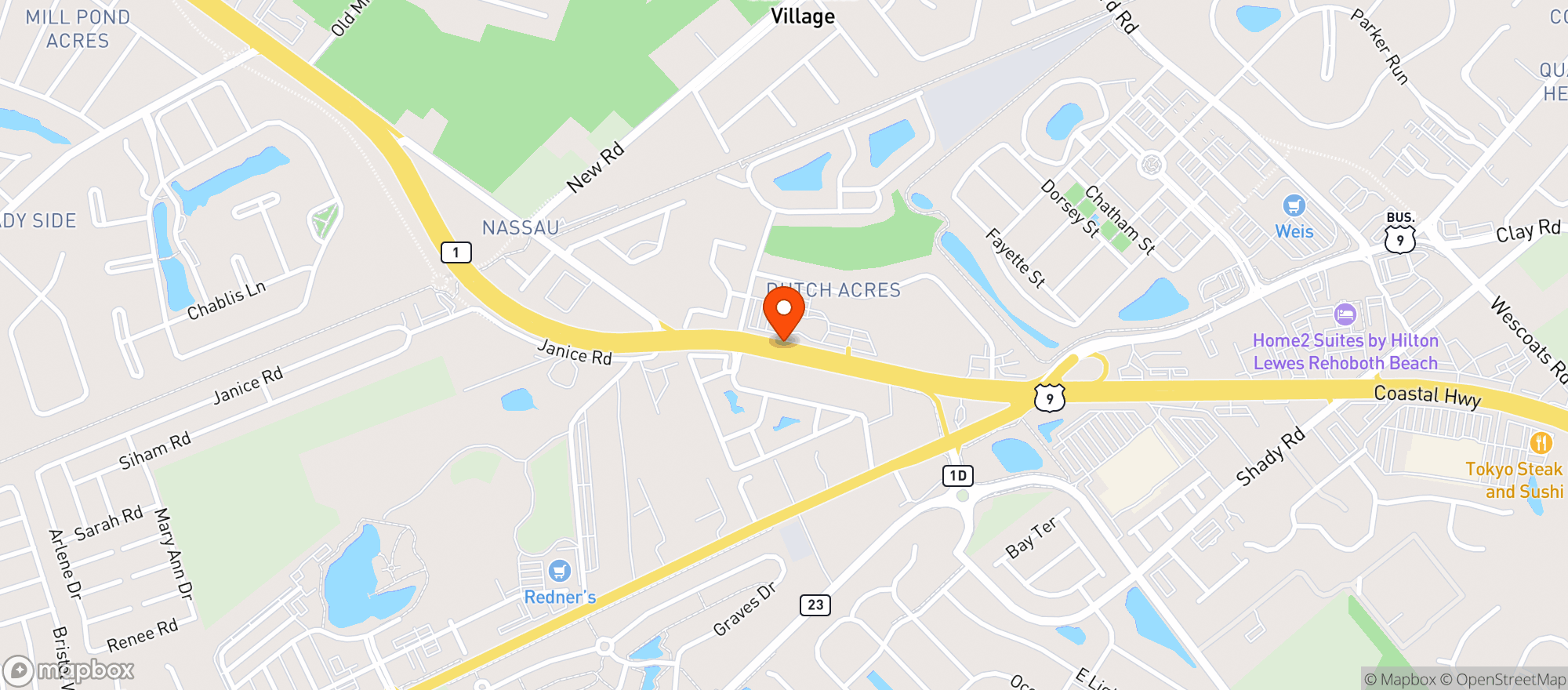 Map showing Nicola Pizza
