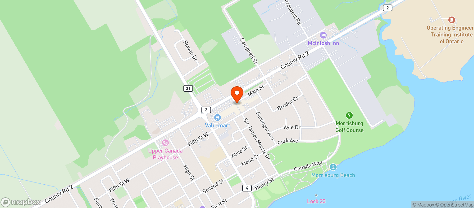 Map showing The Oz Store