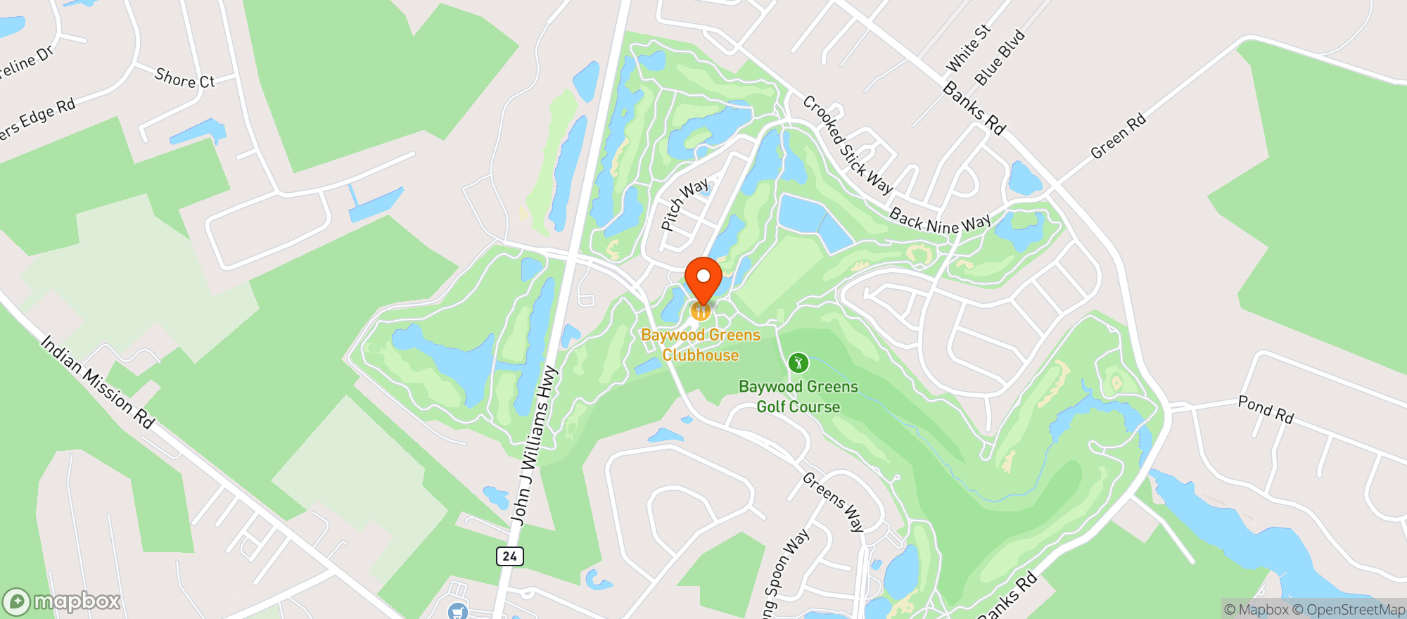 Map showing Baywood