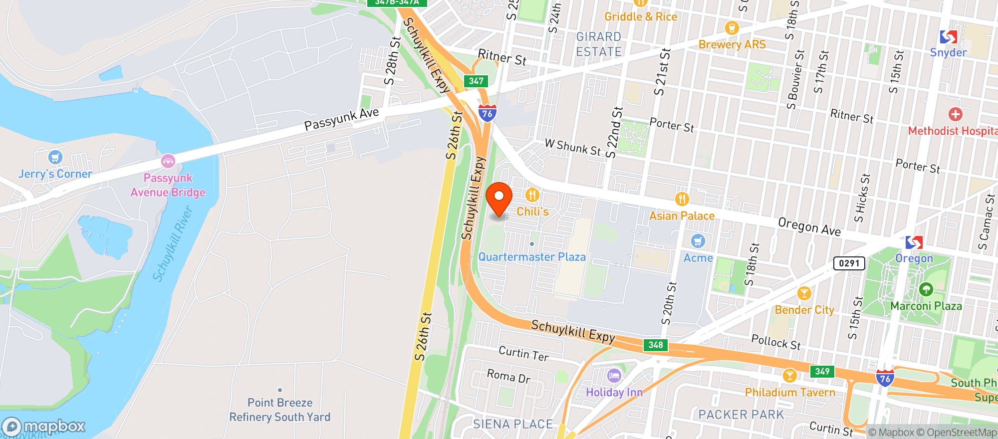 Map showing Sprouts Philadelphia-oregon Ave. - Store #855