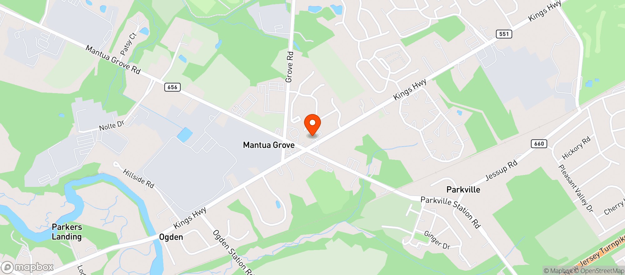 Map showing G's Liquor Gallery