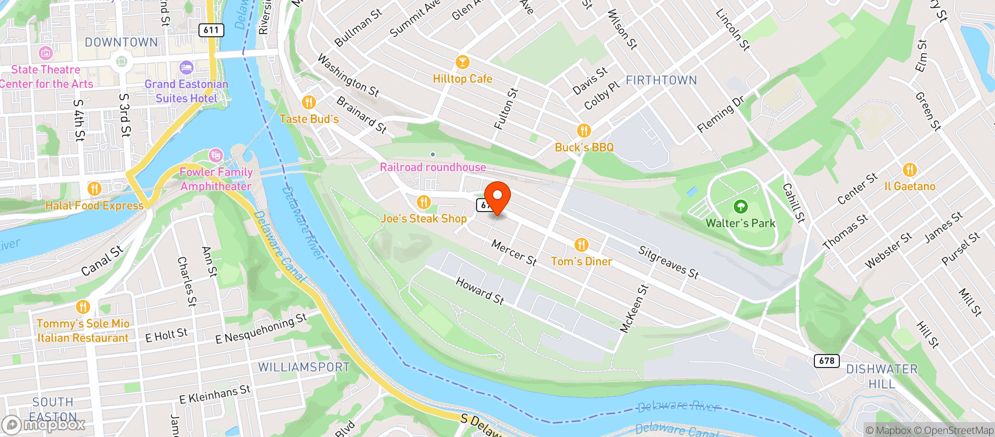 Map showing VAPE GURU