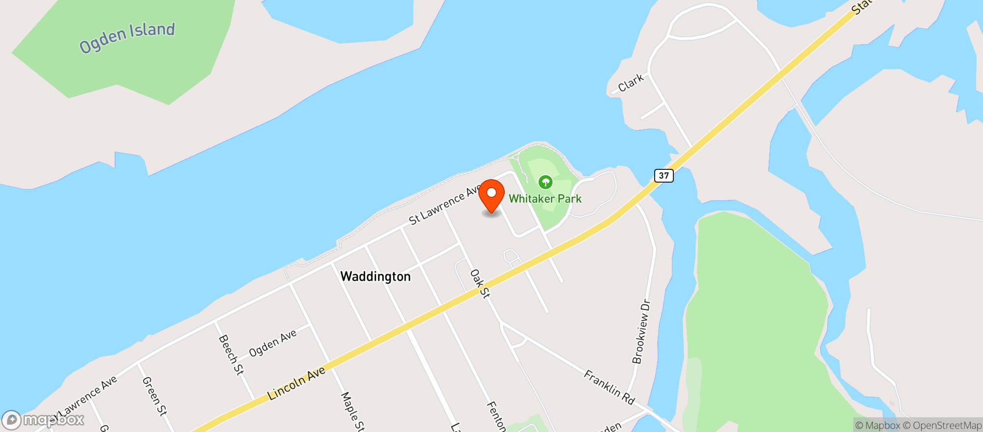 Map showing River Lanes Bowling