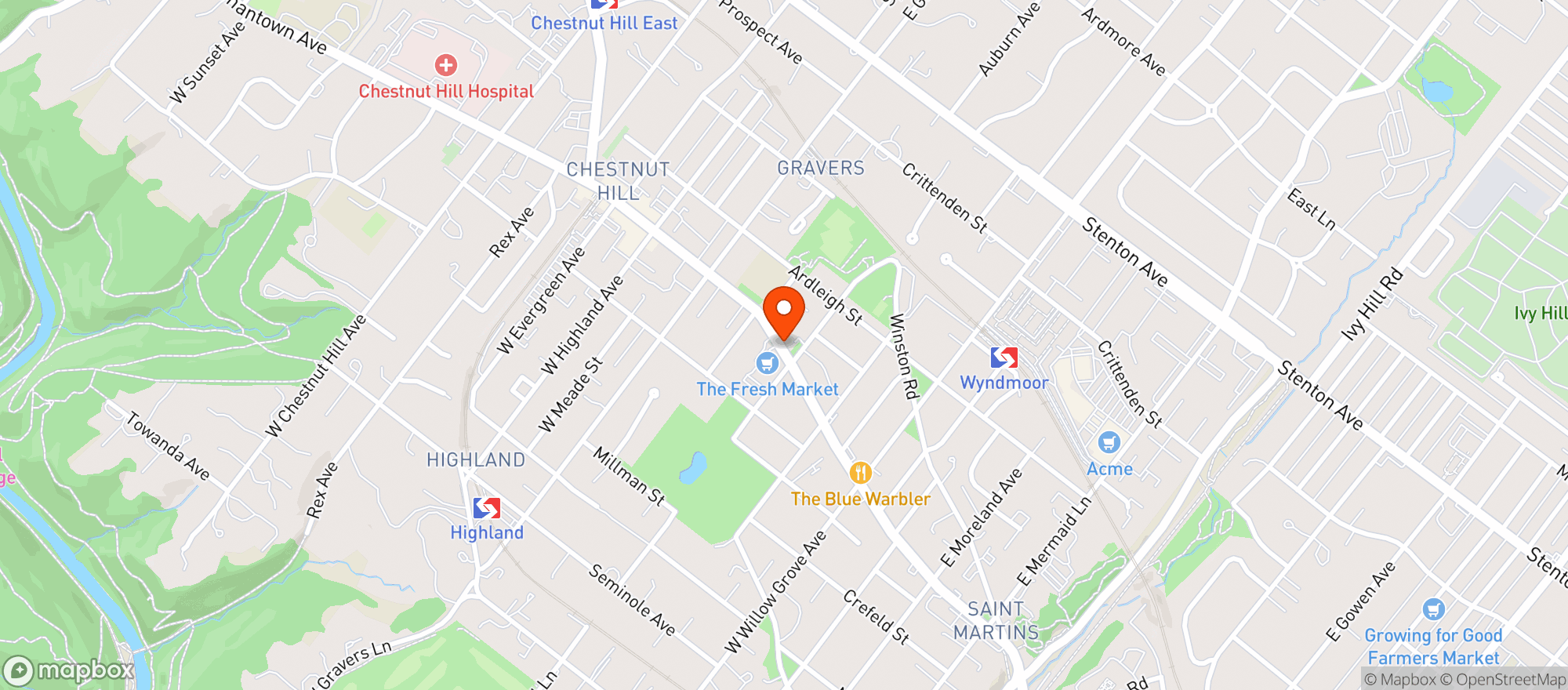Map showing Adelina's Restaurant