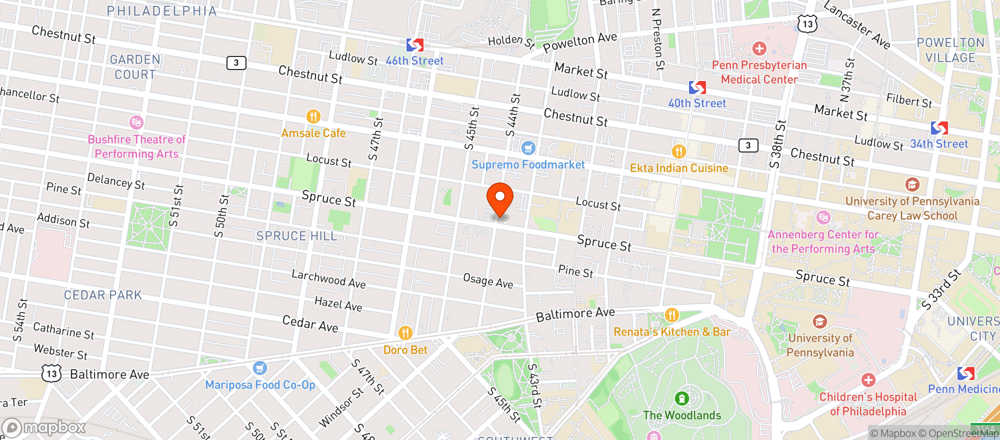 Map showing Bottle Shop at Local 44