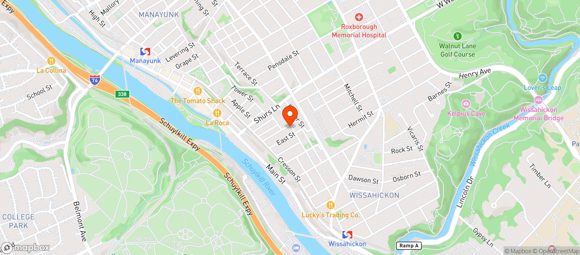 Map showing The Brass Tap