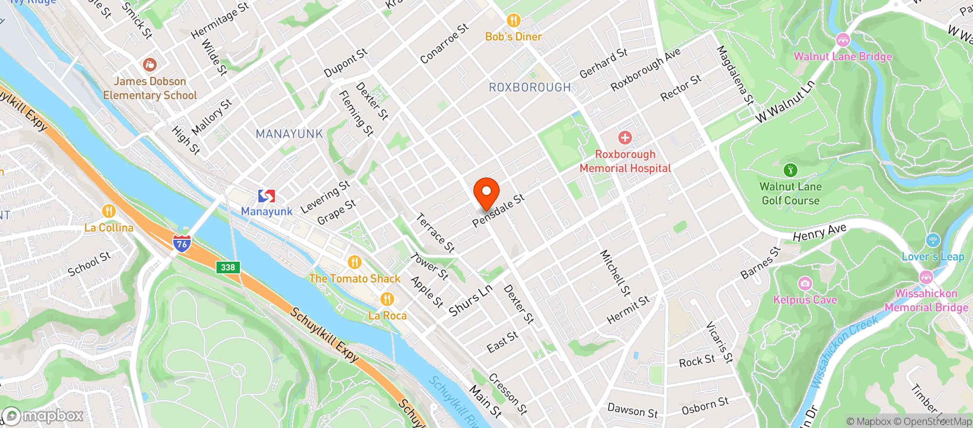 Map showing Scanlons Bar