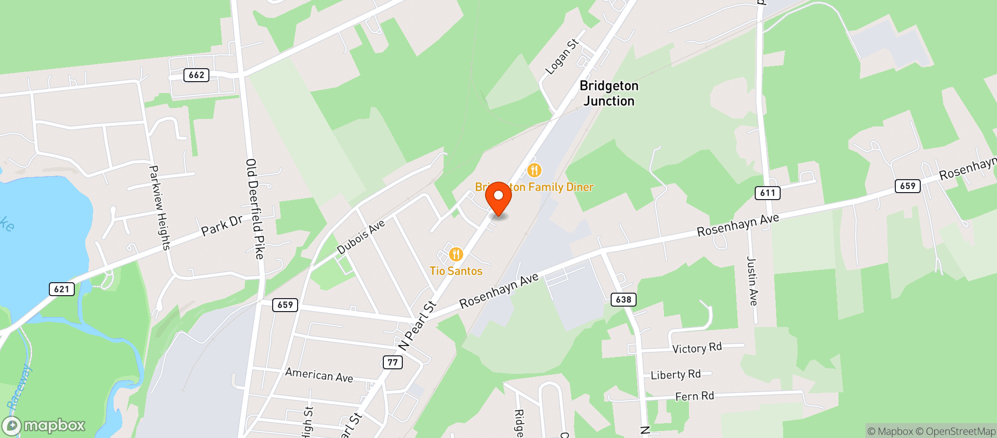 Map showing CANAL S DISCOUNT MART (BRIDGETON)