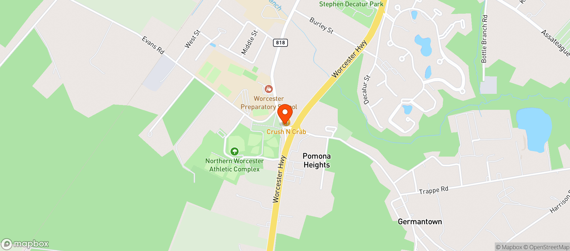 Map showing Roadie Joes