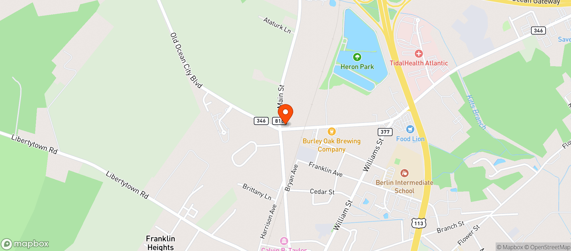 Map showing Cheers