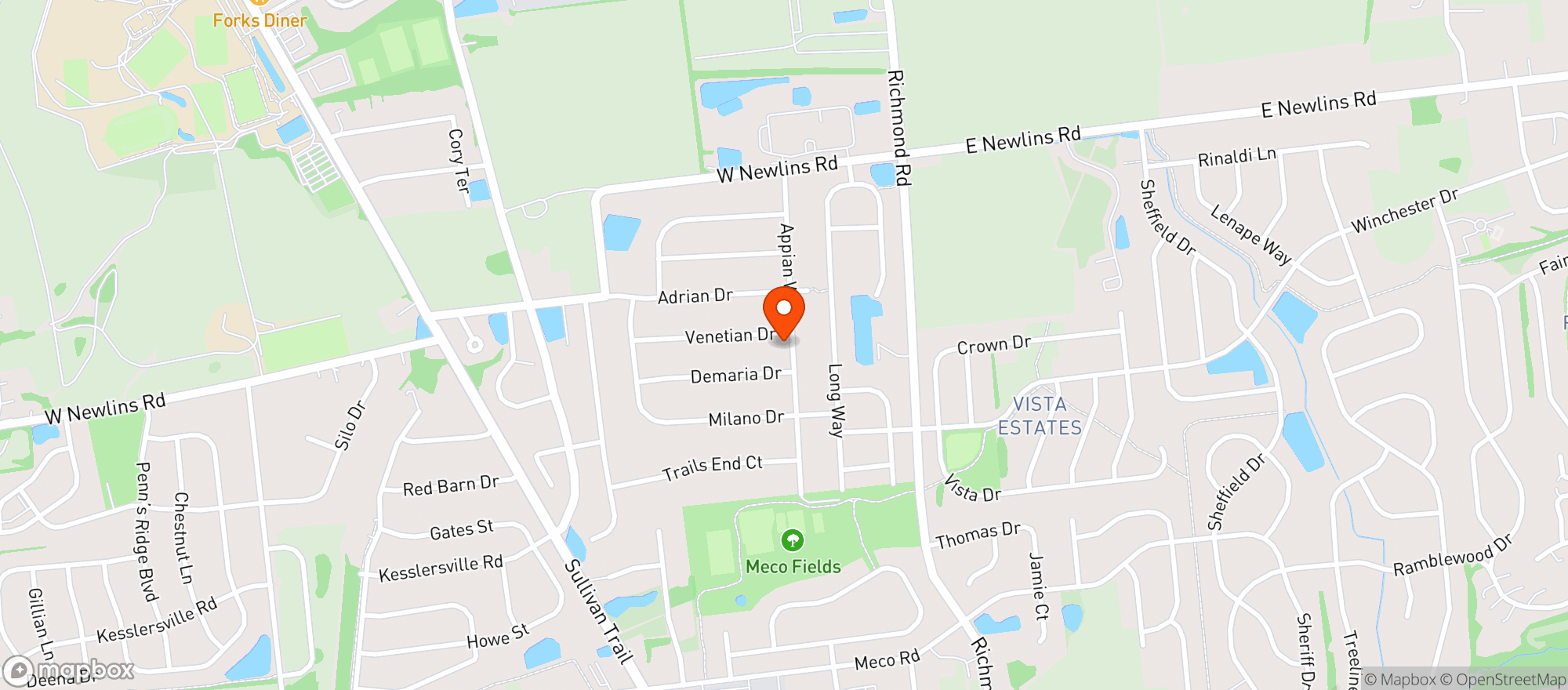 Map showing Mindleaf