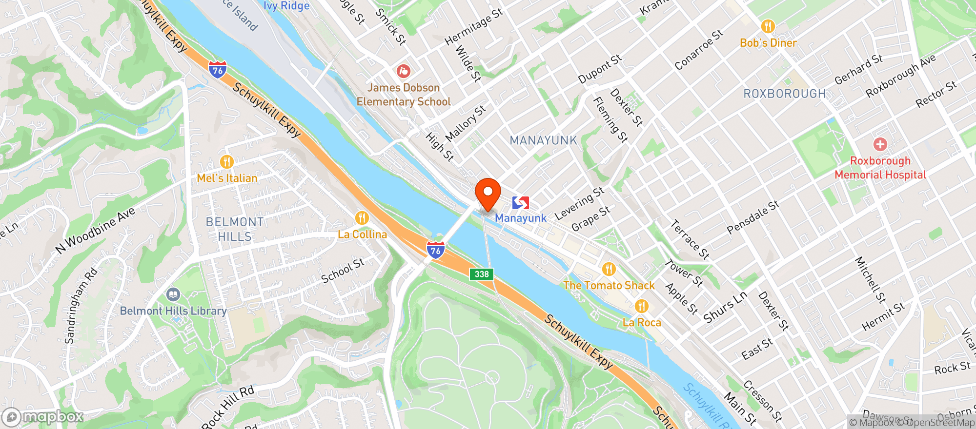 Map showing Taqueria Amor